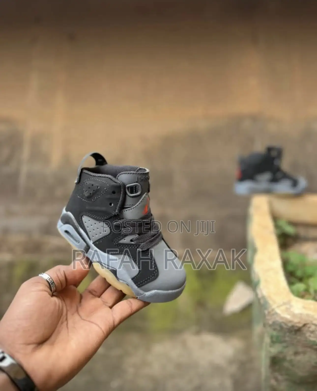 Original Kid’S Black/Grey Air Jordan 6 Retro Kid’S Sneakers