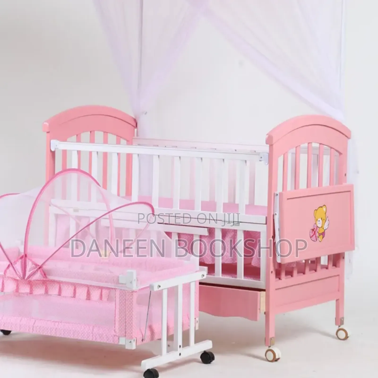 2 in 1 Baby Wooden Crib