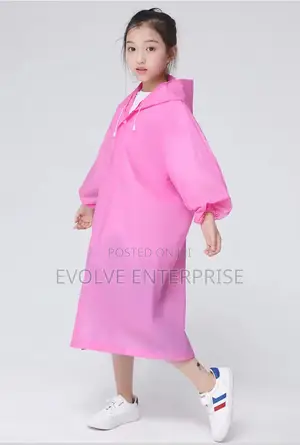 Children Rain Poncho Non-Disposable Travel Rain Gear Coat