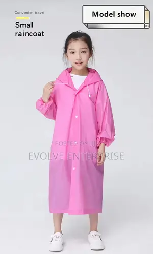 Children Rain Poncho Non-Disposable Travel Rain Gear Coat