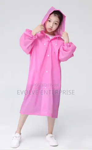 Children Rain Poncho Non-Disposable Travel Rain Gear Coat