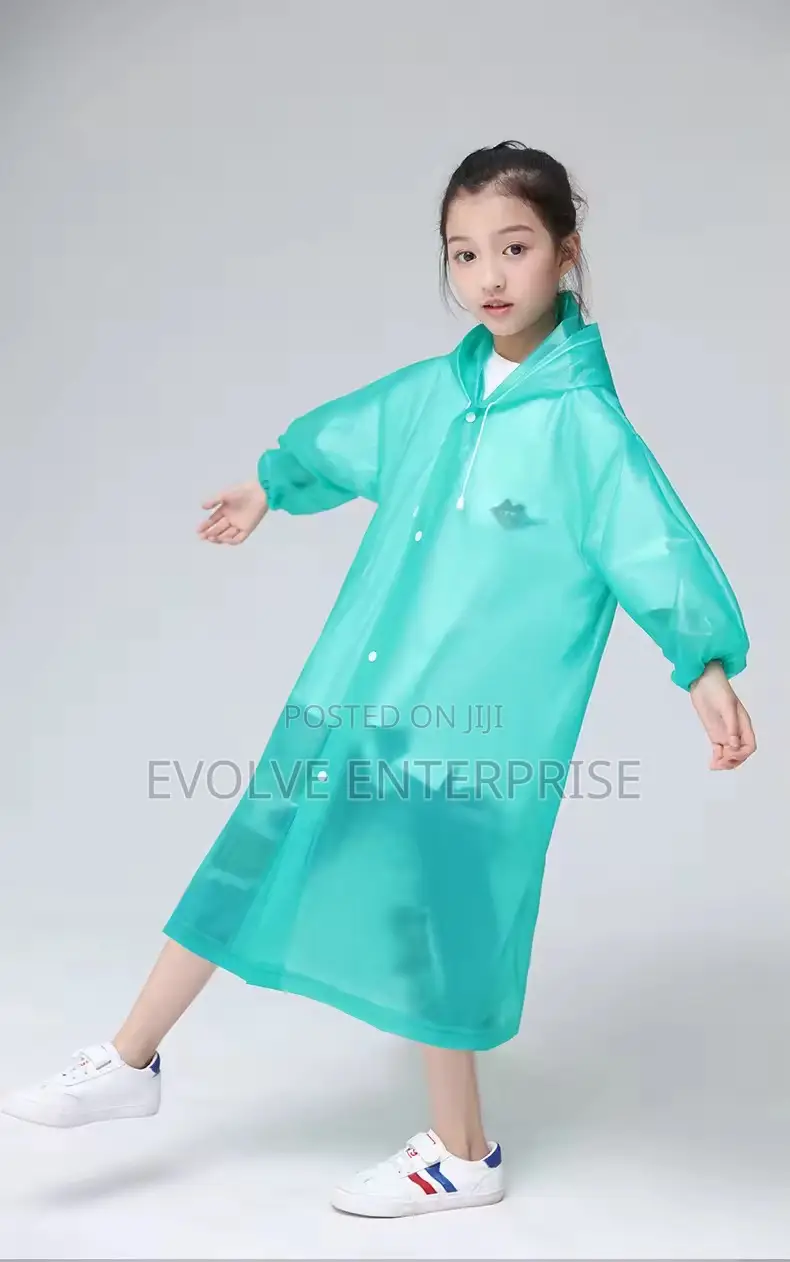 Children Rain Poncho Non-Disposable Travel Rain Gear Coat