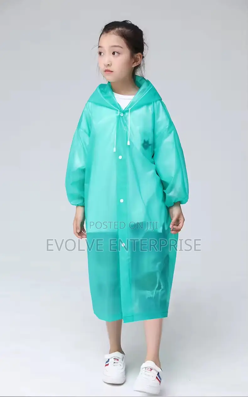 Children Rain Poncho Non-Disposable Travel Rain Gear Coat