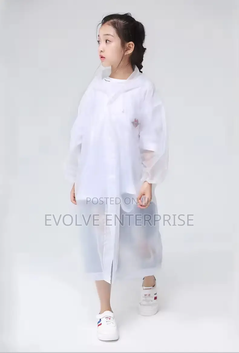 Children Rain Poncho Non-Disposable Travel Rain Gear Coat