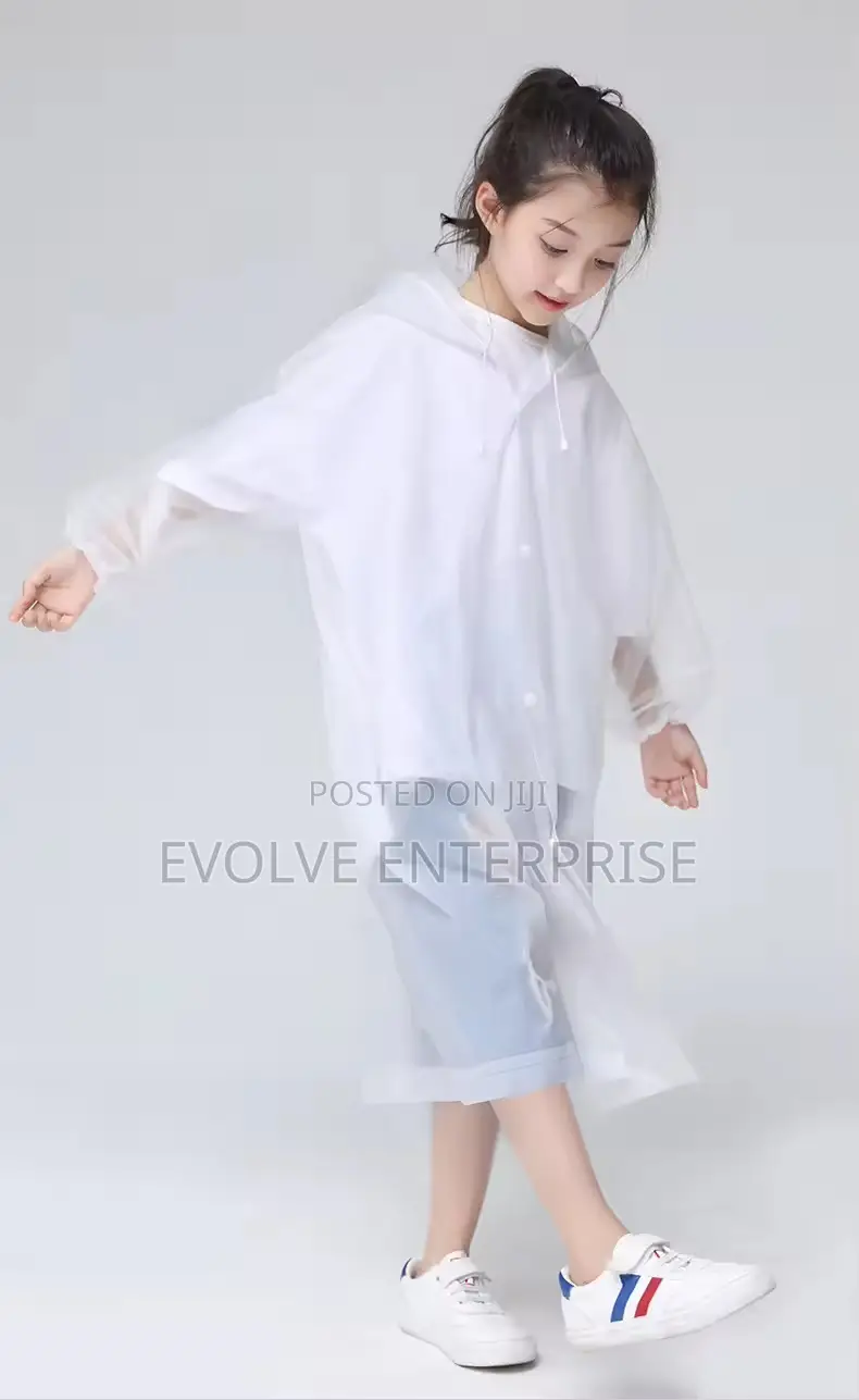 Children Rain Poncho Non-Disposable Travel Rain Gear Coat
