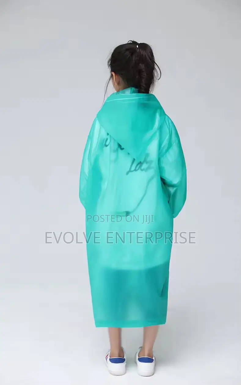 Children Rain Poncho Non-Disposable Travel Rain Gear Coat