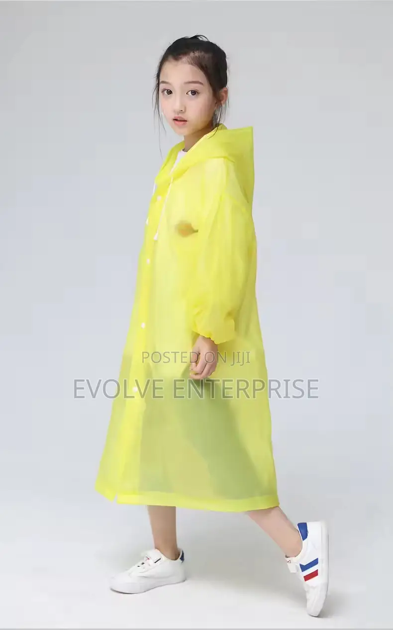 Children Rain Poncho Non-Disposable Travel Rain Gear Coat