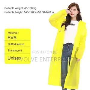 Fashion Adult Waterproof Long Raincoat Women Men Rain Coat