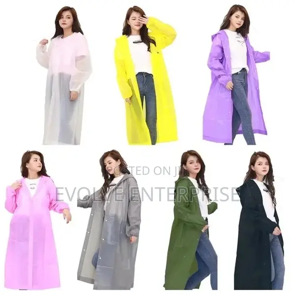 Fashion Adult Waterproof Long Raincoat Women Men Rain Coat
