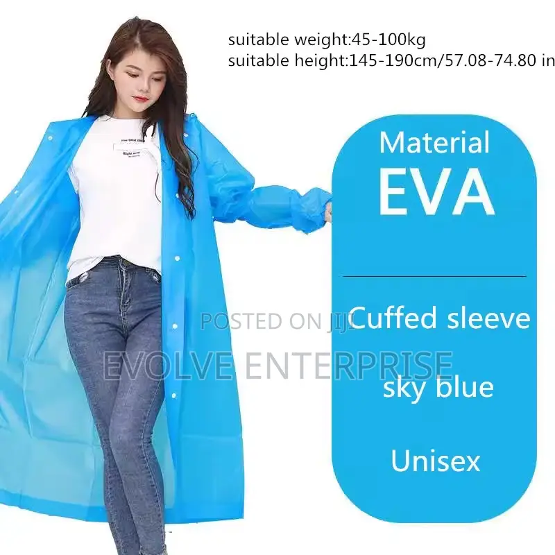 Fashion Adult Waterproof Long Raincoat Women Men Rain Coat