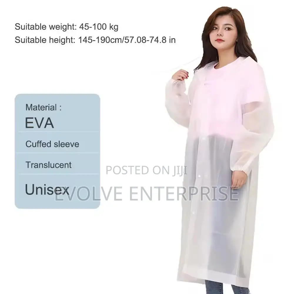 Fashion Adult Waterproof Long Raincoat Women Men Rain Coat