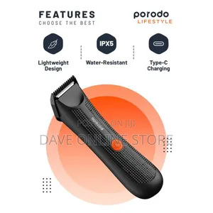 Porodo Lifestyle Sensitive Parts Hair Trimmer, - Black