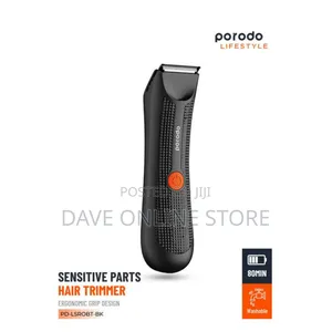 Porodo Lifestyle Sensitive Parts Hair Trimmer, - Black