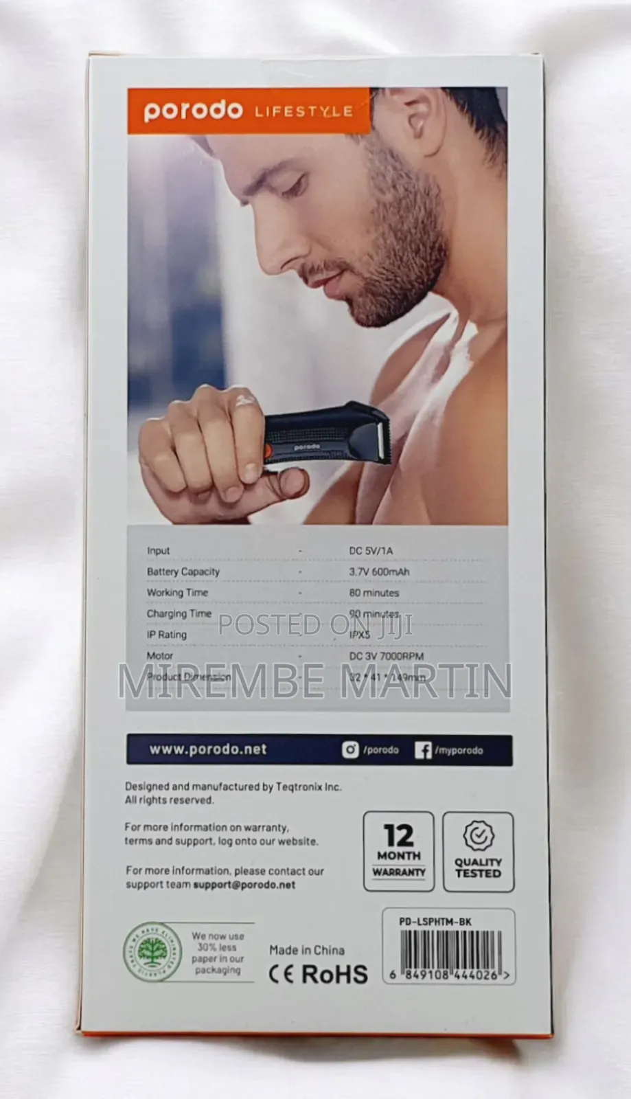 Porodo Lifestyle Sensitive Parts Hair Trimmer Sku : 35026