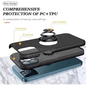 Phone Case Magnetic Ring iPhone 13 Pro Max- Black