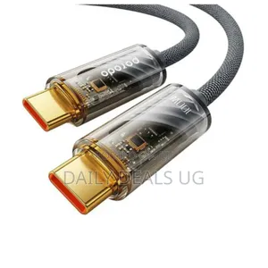 Porodo Braided Pd C to C Cable With Transparent Head - Grey
