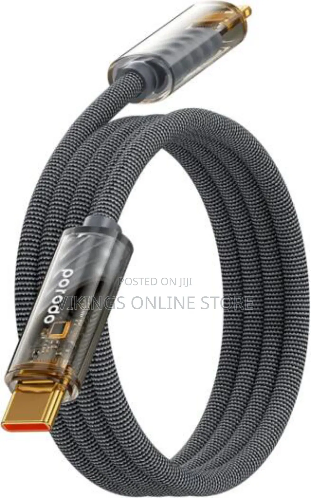 Porodo Usb-C to Lighting Transparent Cable 1m 20w Pd (Grey)