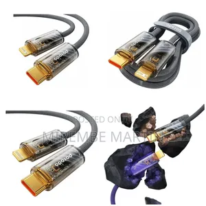 Porodo Braided 27w Pd C to Lightning Cable With Head 1m