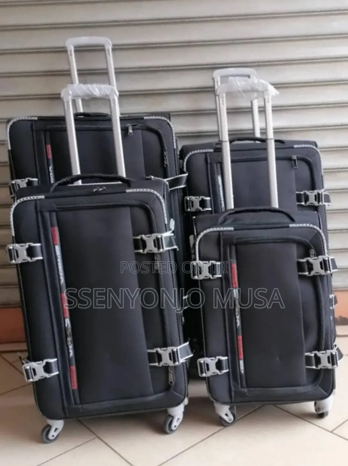 Trolley Premium 4-Piece Travel Bag Set - Brown, 4 Wheels