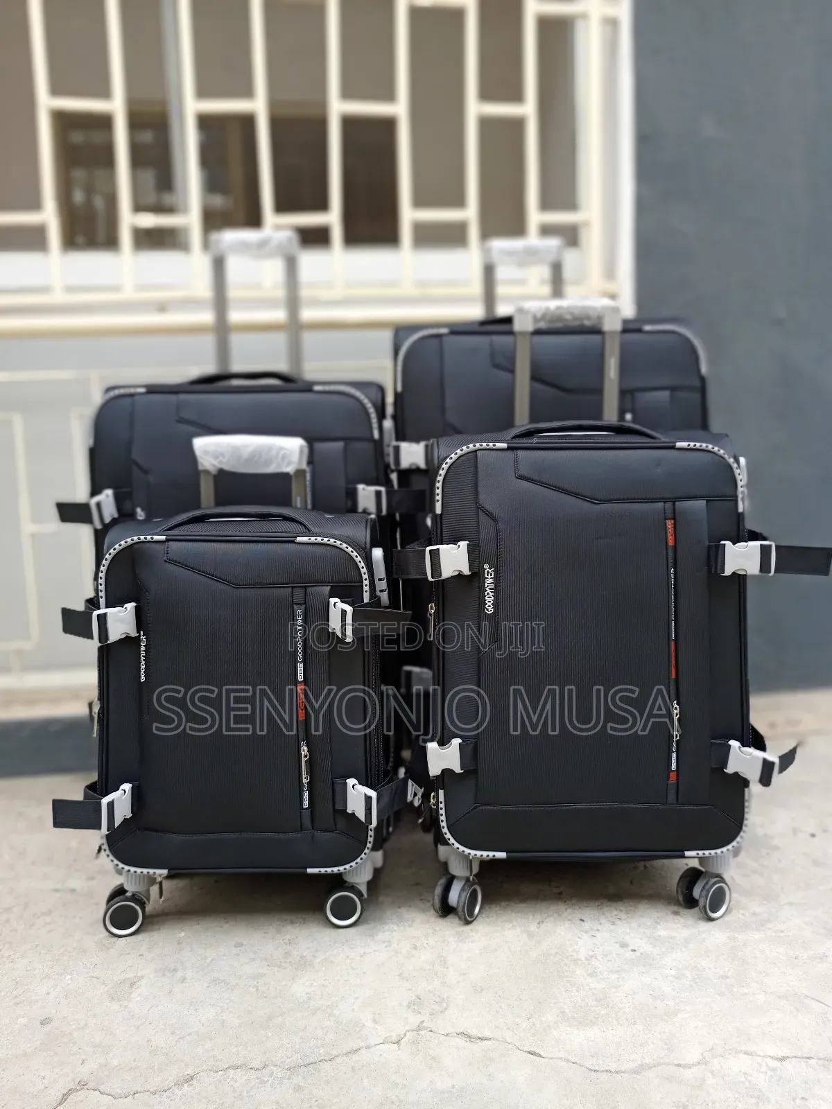 Trolley Premium 4-Piece Travel Bag Set - Brown, 4 Wheels