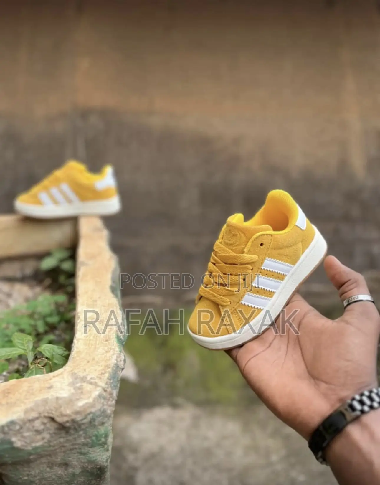 Original Kid’S Yellow/White Suede Adidas Campus Kid’S Shoes