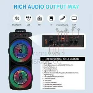 Subwoofer Dual for 8.5 Inches and 20w RGB Lights Tf Card