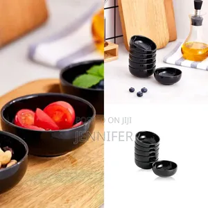 Ceramic Deep Soup Bowls 6 Set, Black Bowls Set for Breakfast
