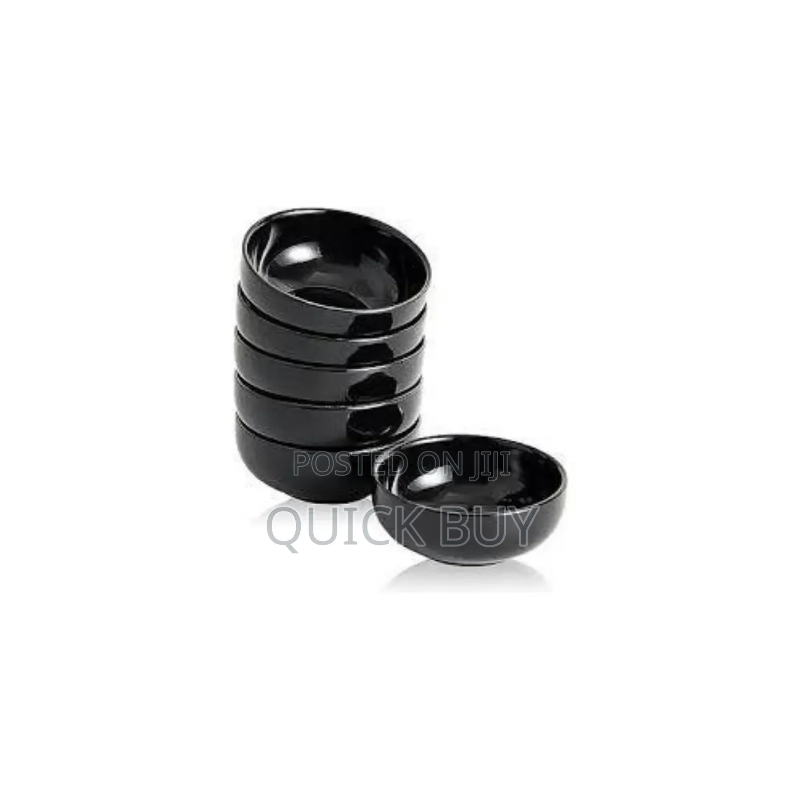 Black 6pcs Set of Deep Soup Bowls