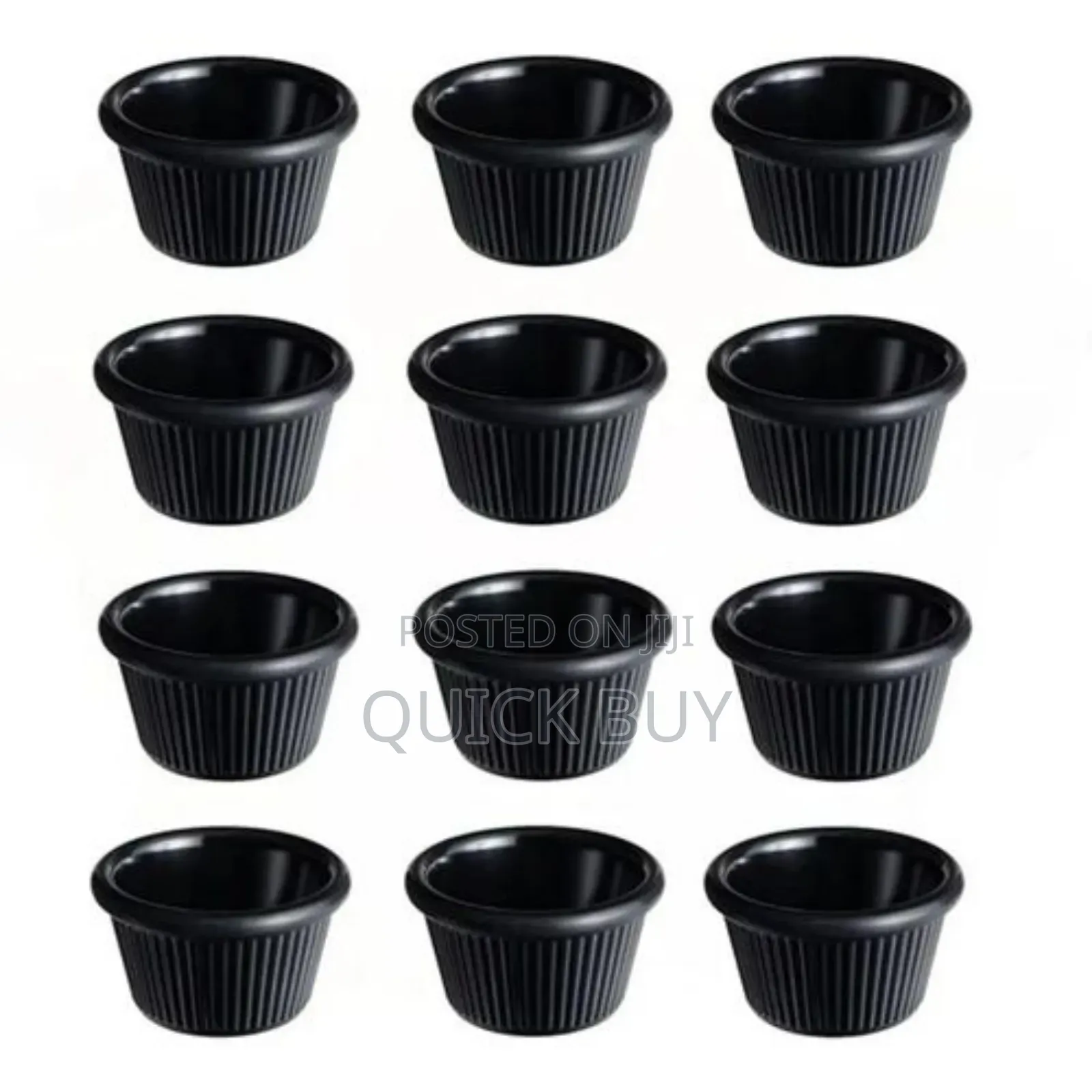 12pcs of Black Mini Souffle Bowl