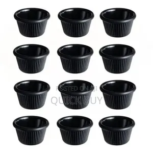 12pcs of Black Mini Souffle Bowl