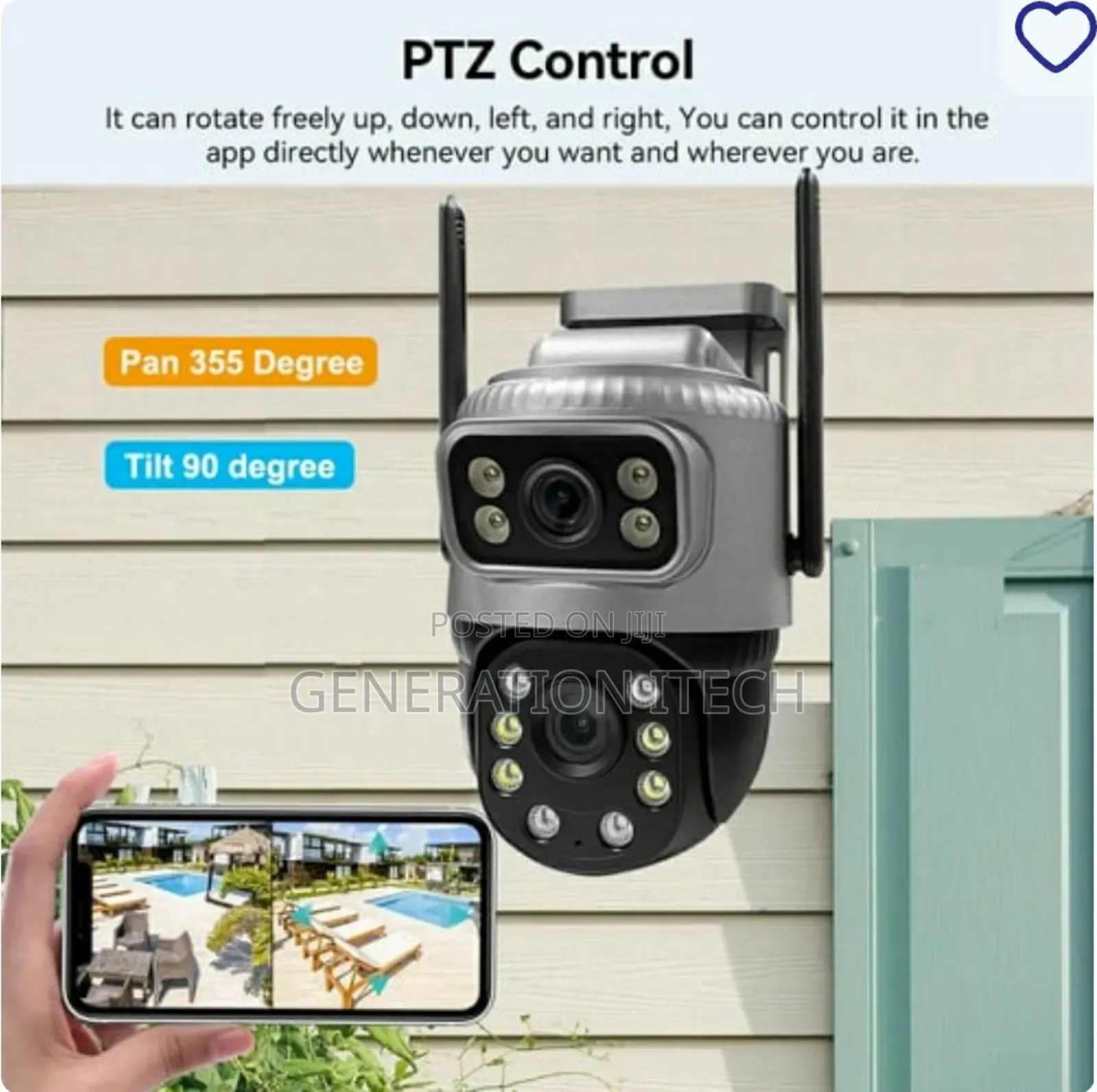 4g Dual Lens Smart Camera-8mp Waterproof, Night Vision V380