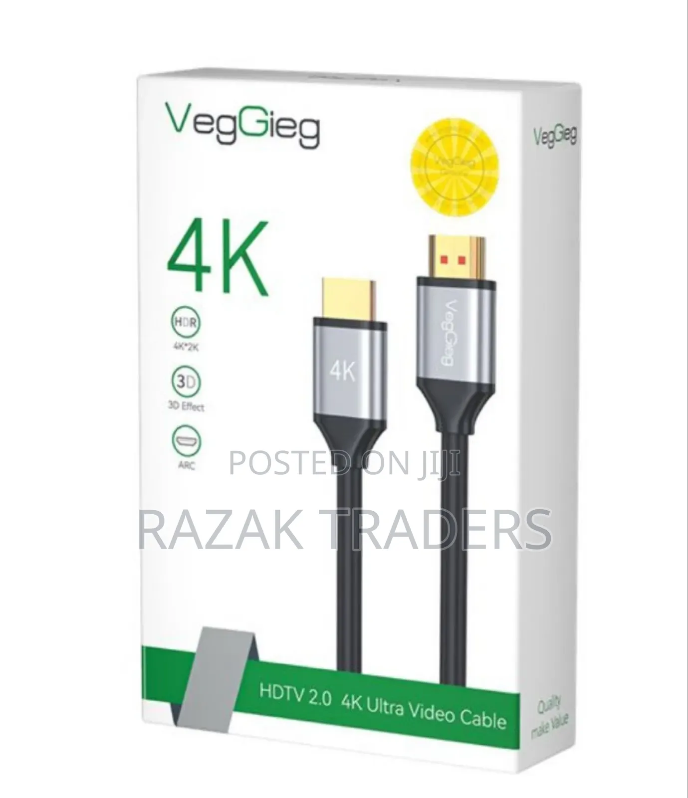 Veggieg Hdmi 2.0 Cable 1.5/2/3/5/10m, 3 M, Original
