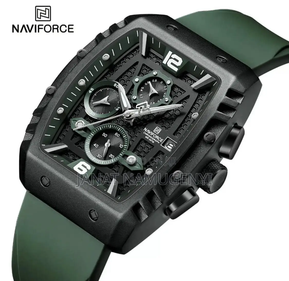 Green Naviforce Chronograph Wr Jatm Watch