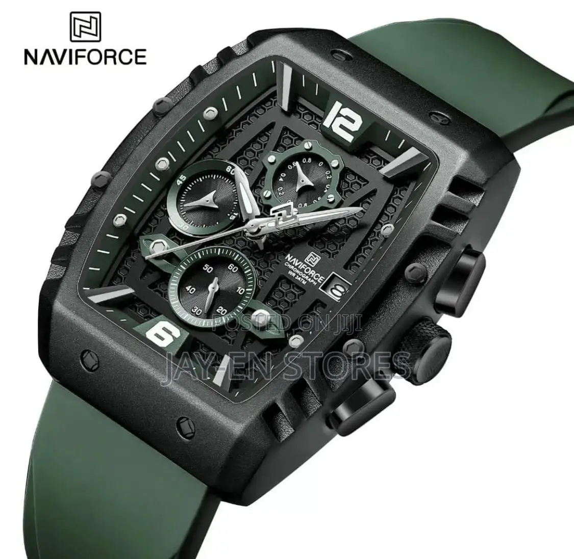 Green Naviforce Chronograph Wr Jatm Watch