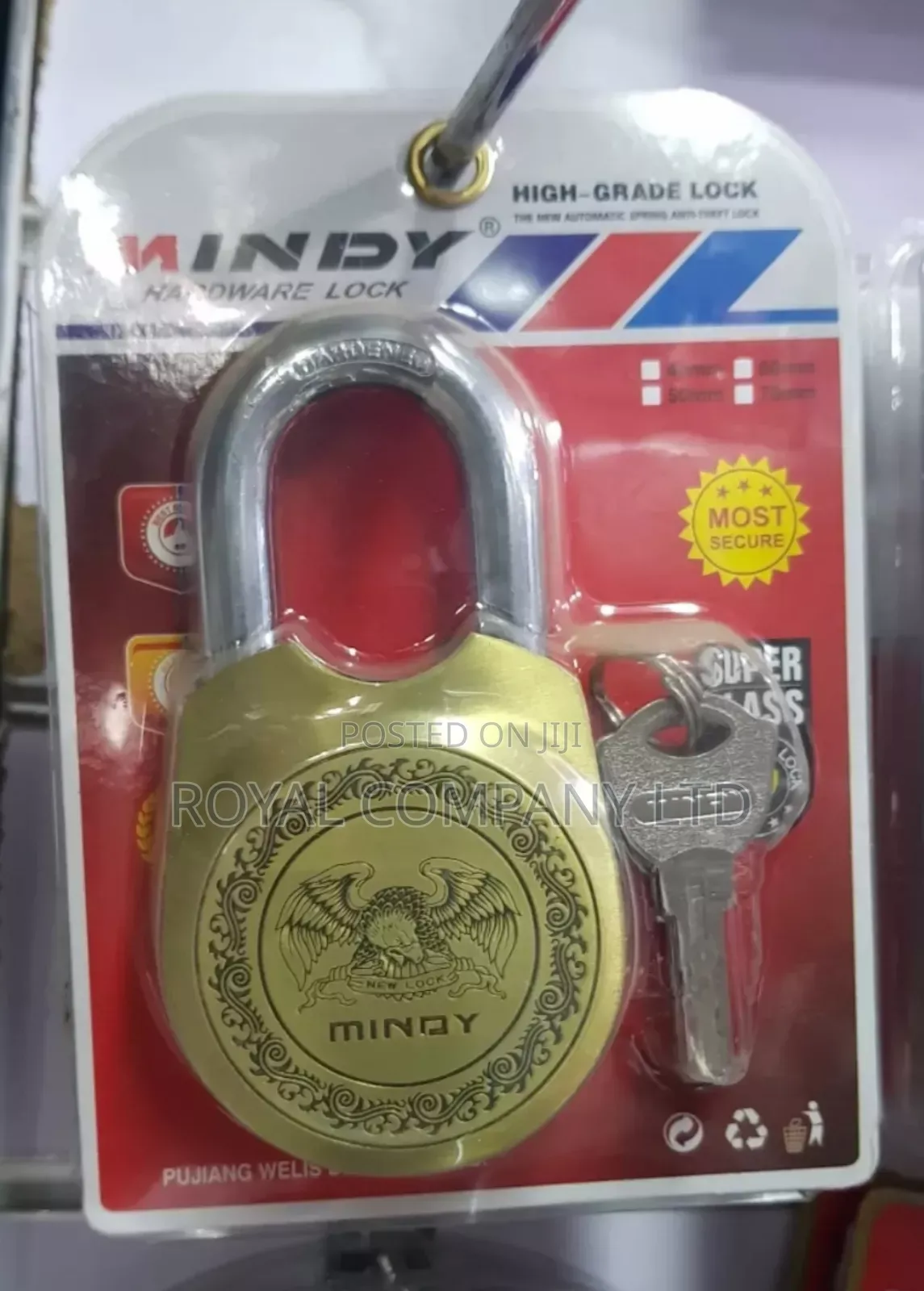 Mindy Security Padlock/Unbreakable Padlock