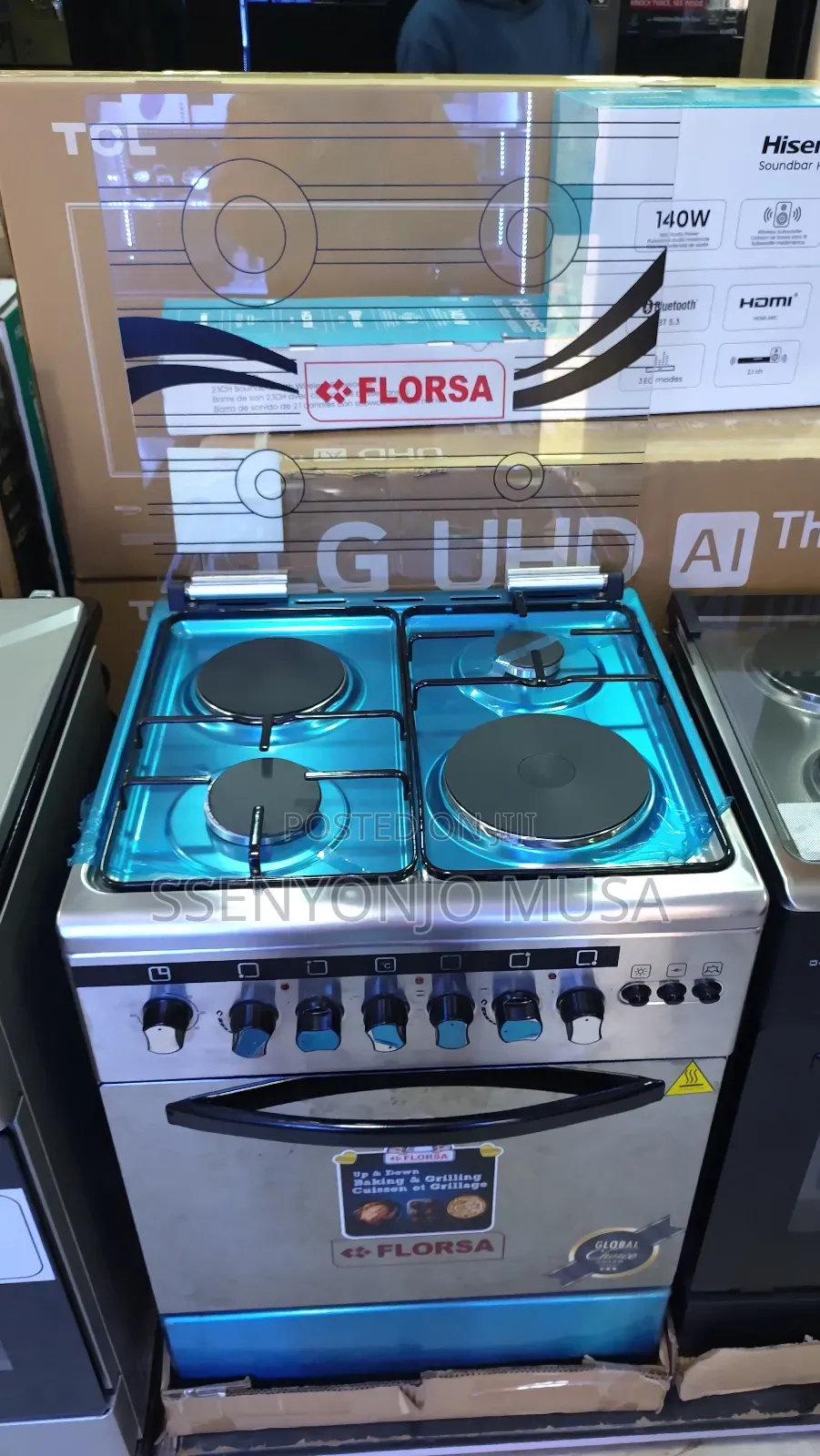 Florsa 2+2 60x60cm Freestanding Cooker - Gas Electric Oven