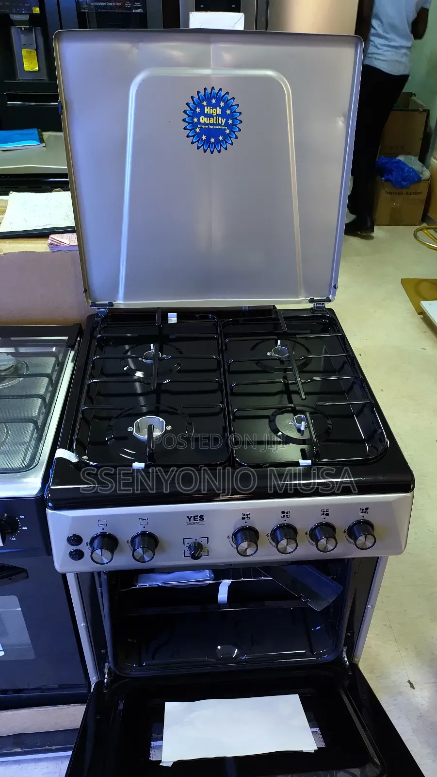 Yes Cooker 60x60cm Fully Gas - 4 Gas Burner Oven -