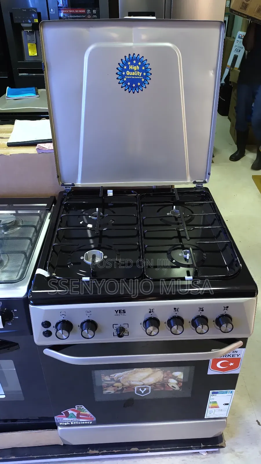 Yes Cooker 60x60cm Fully Gas - 4 Gas Burner Oven -