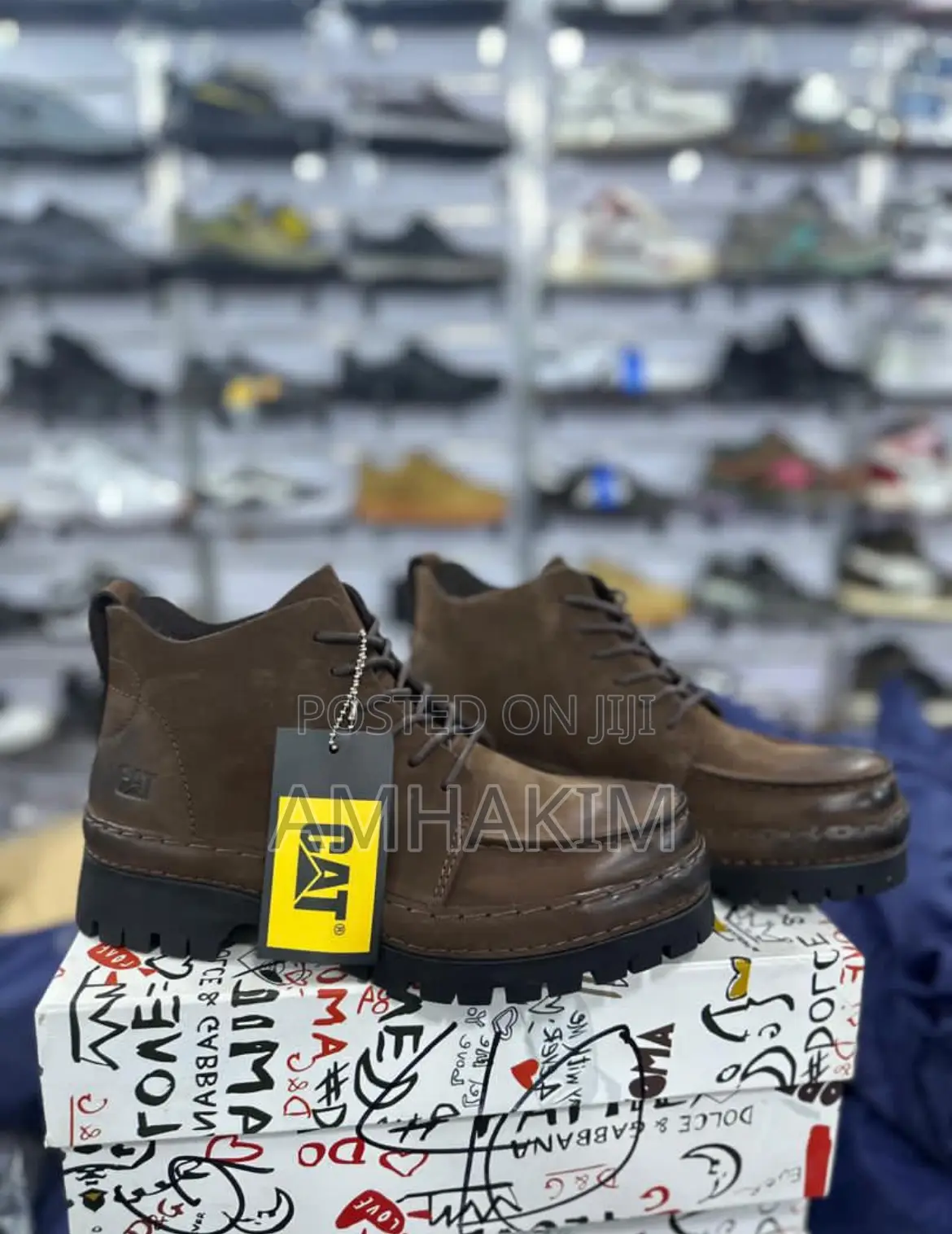 Classic Caterpillar Casual Leather Ankle Boots in Stock