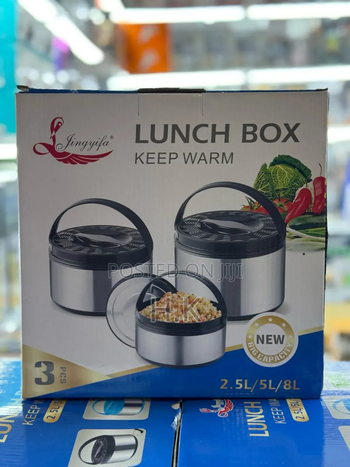 Set of 3 Stainless Steel Insulated Food Containers