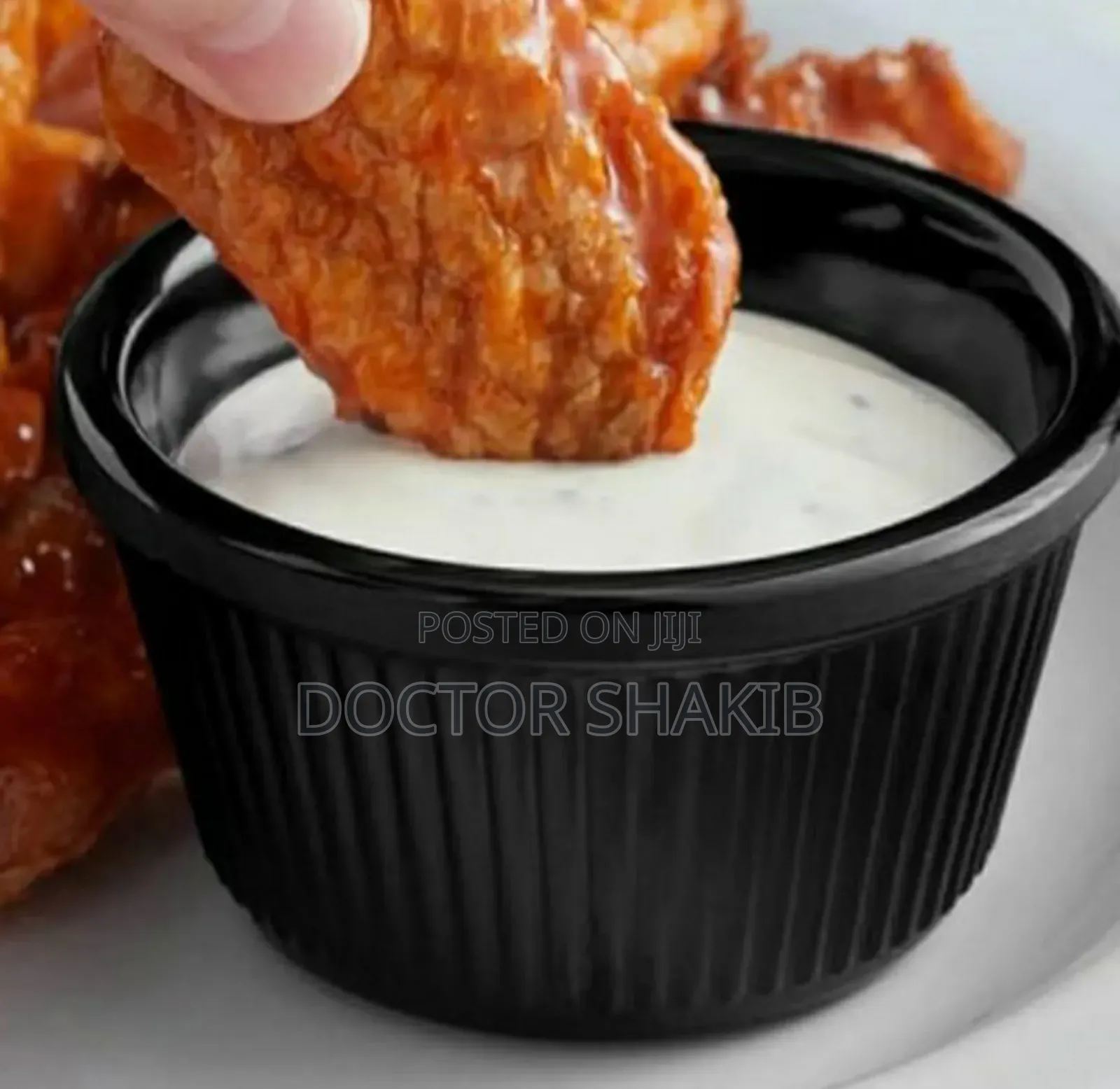 New 12 Pieces of Black Mini Remekins Condiments Saucers