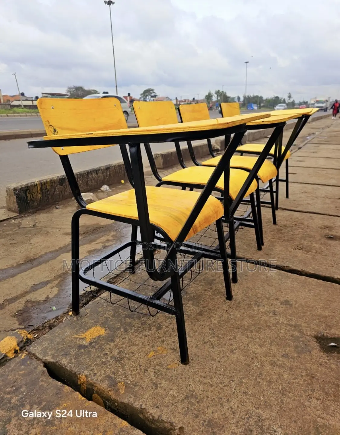 Wood Metallic School Chairs