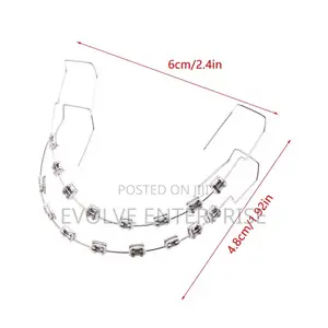 1pair Colorful Temporary Tooth Braces With Metal Wires