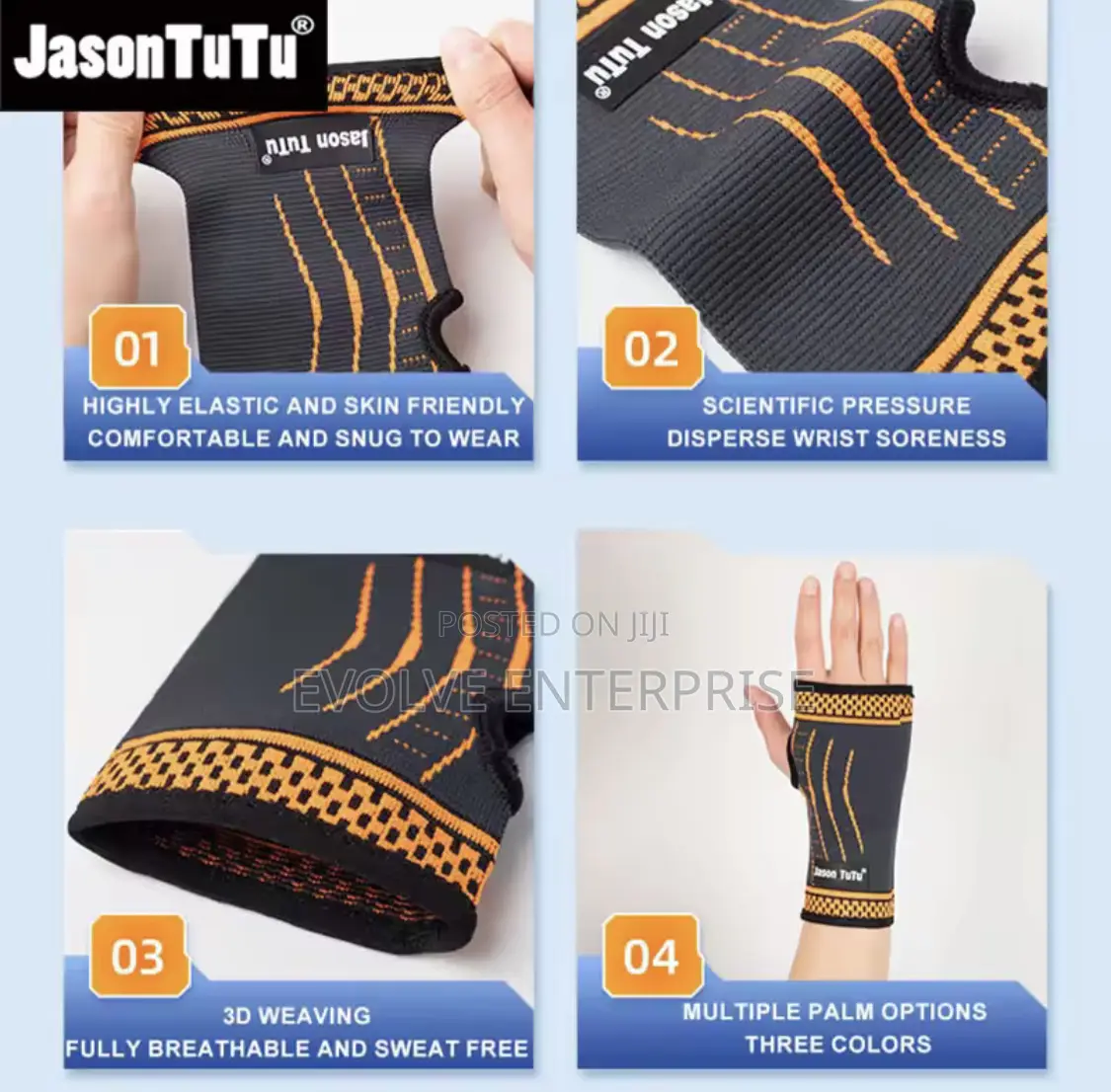 1 PCS Sports Wrist Compression Sleeves Hand Support Brace