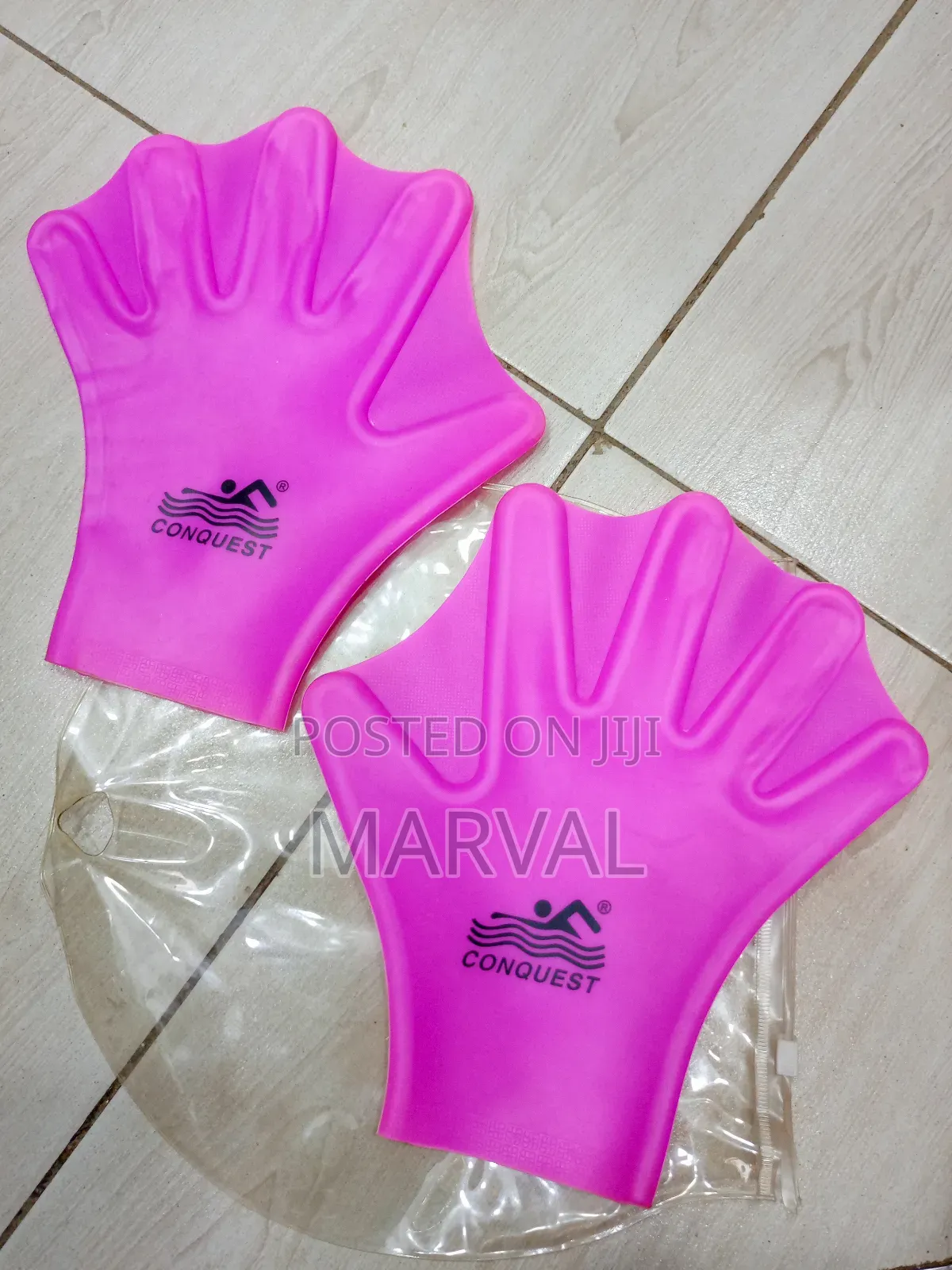 Silicone Webbed Swimming Gloves