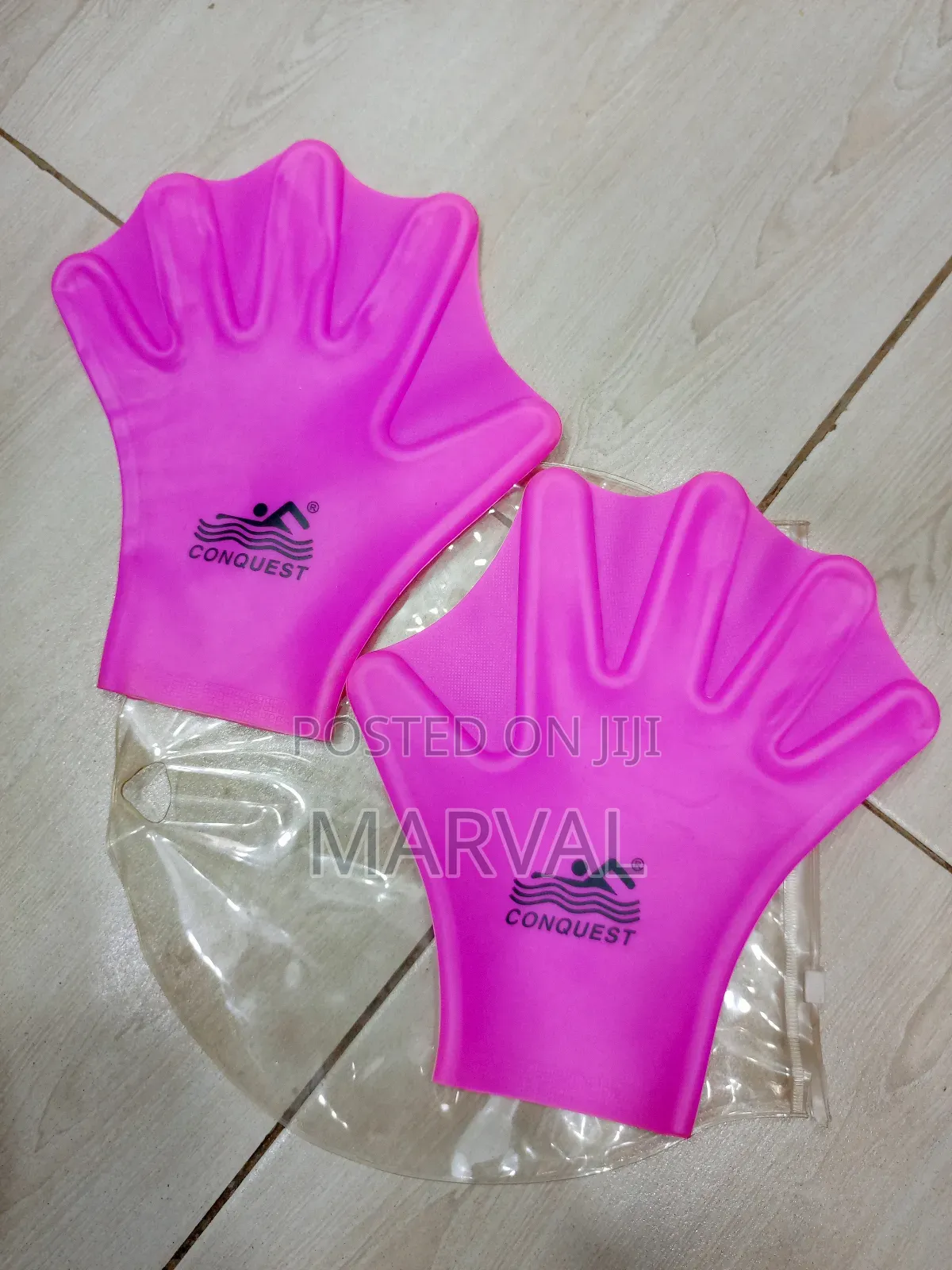 Silicone Webbed Swimming Gloves