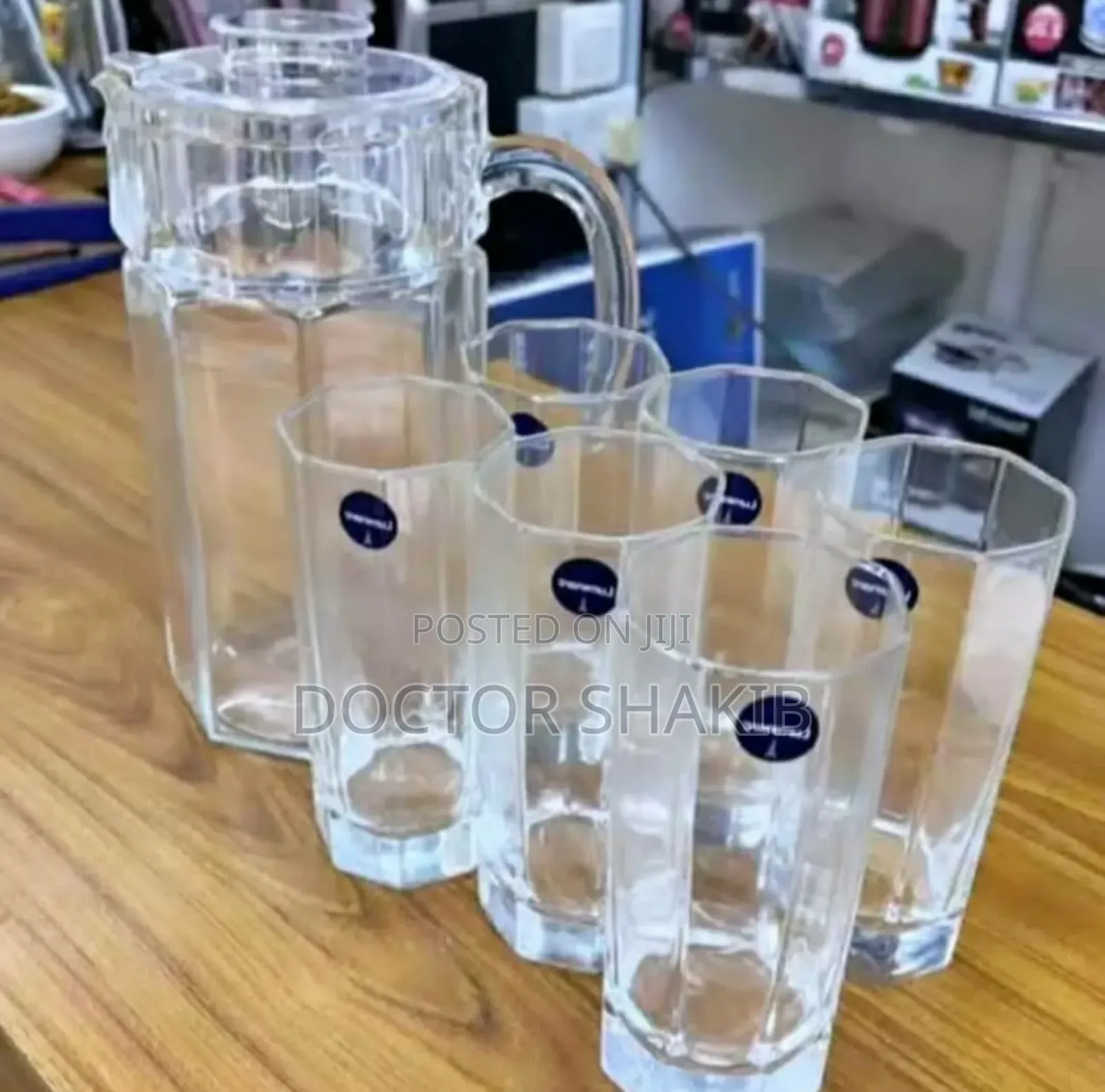 Strong Luminarc Juice Glasses and Jar Water Set - 6pcs