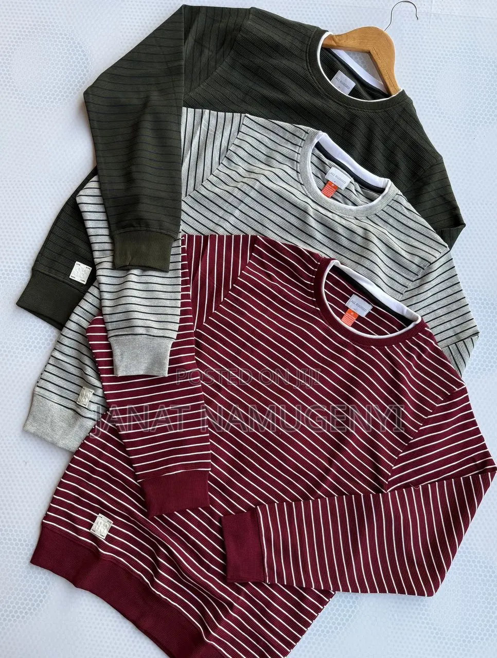 Long Sleeved Stripped Heavy Tshirts