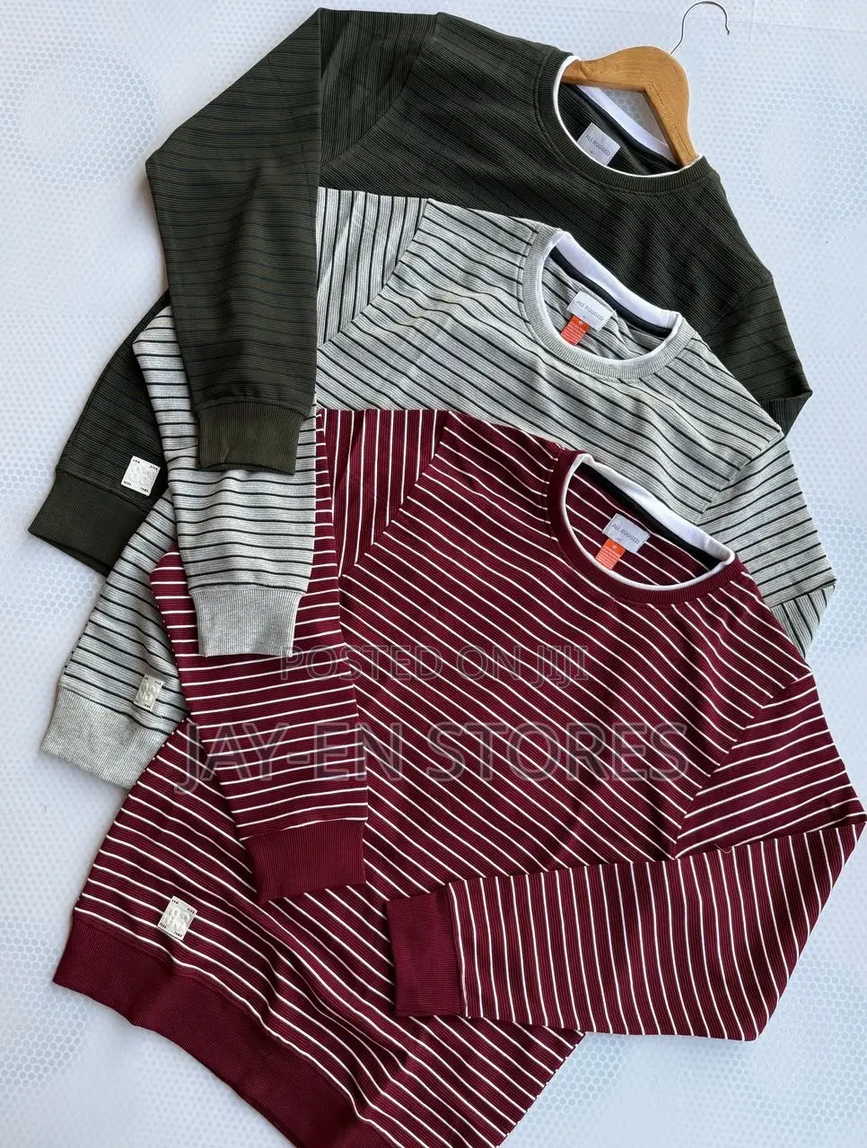 Long Sleeved Stripped Heavy Tshirts