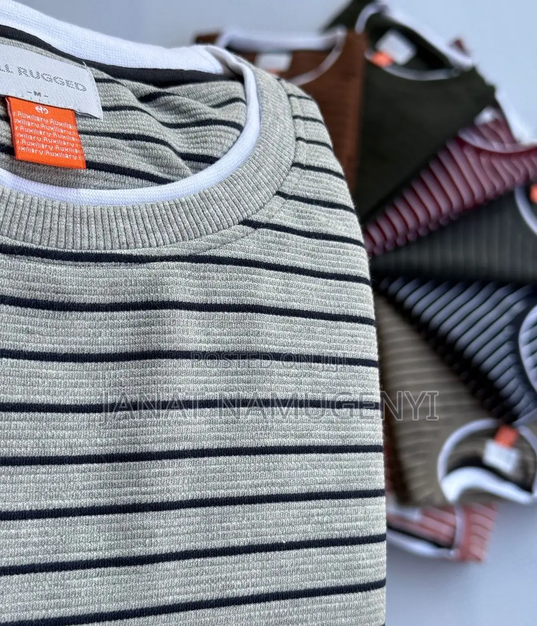 Long Sleeved Stripped Heavy Tshirts